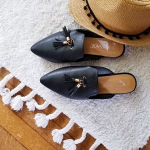 Black & Gold Mules ◇ Sandles